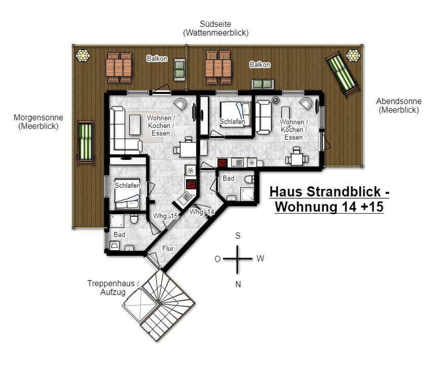 Haus Strandblick Ferienwohnung 15 فانجر أوخه المظهر الخارجي الصورة